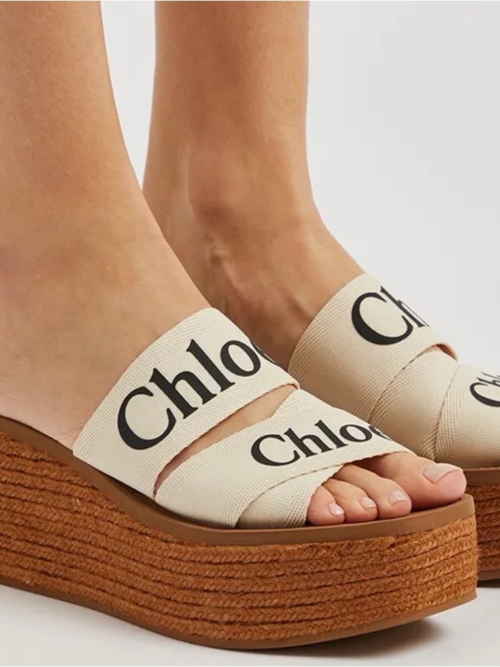 Woody Canvas Platform Espadrille Sandals - 37